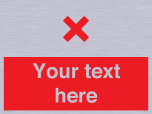 Custom red background, red cross sign